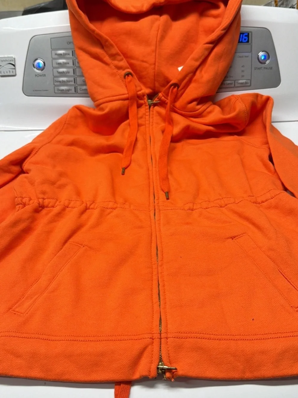 J. Crew Vibrant Orange Zip-Up Hoodie